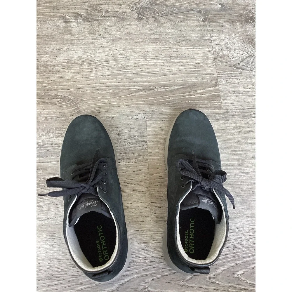 Florsheim Men's Heist Plain Toe Chukka Boot, Black Nubuck Leather Size 9.5 M